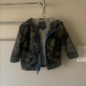 Baby Gap Camouflage Jacket with Blue Accent Zipper